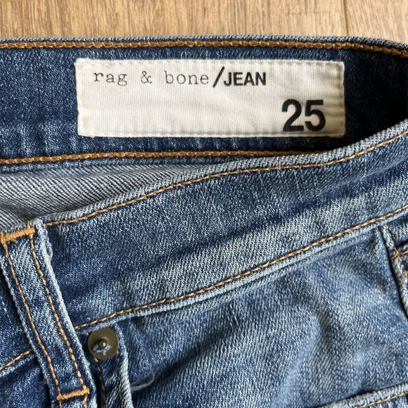 rag & bone Jeans Low Rise Skinny Distressed Jeans Women 25 style w1590k510erv - Picture 2 of 8